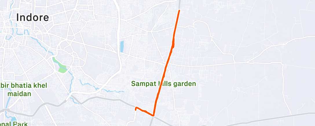 Map of the activity, Morning Run