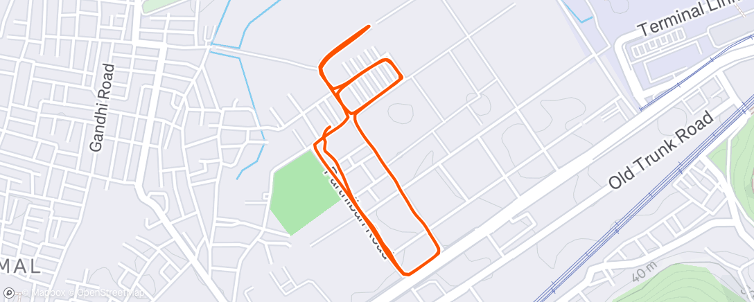 Map of the activity, Morning Run
