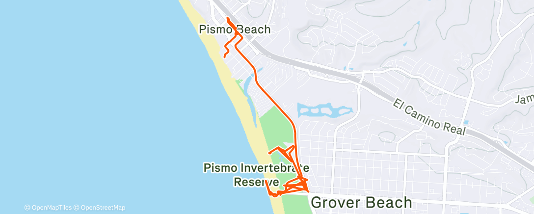 Map of the activity, Pismo Dunes Ride