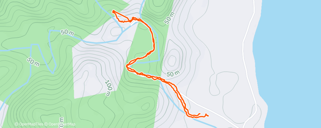 Map of the activity, Afternoon Hike