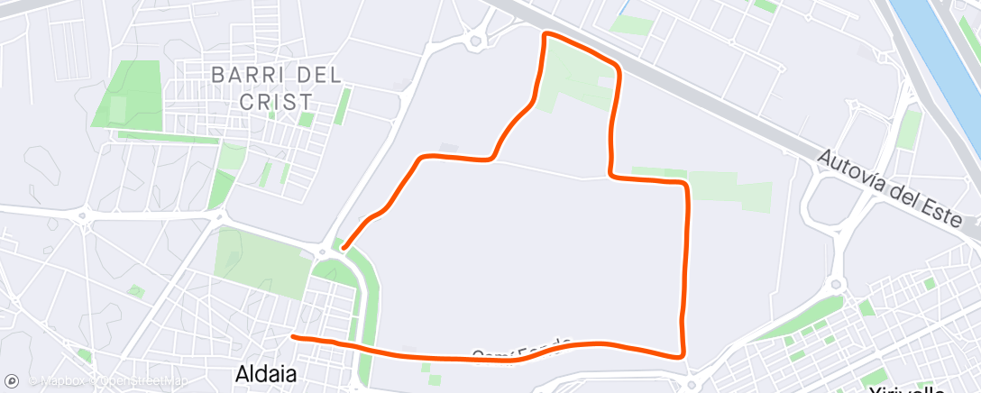 Map of the activity, Carrera de mañana