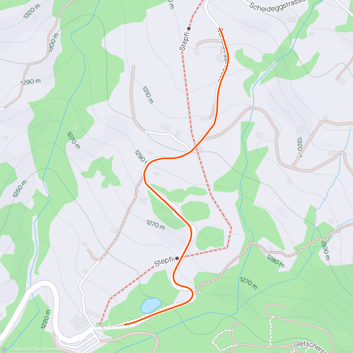 Map of the activity, BKOOL - Grosse Scheidegg  (Grindelwald)