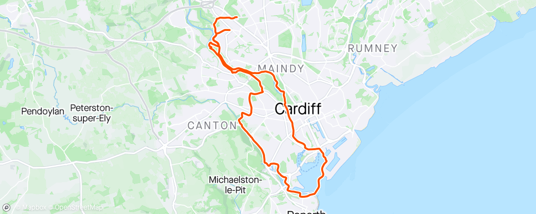 Map of the activity, Chilled Ride