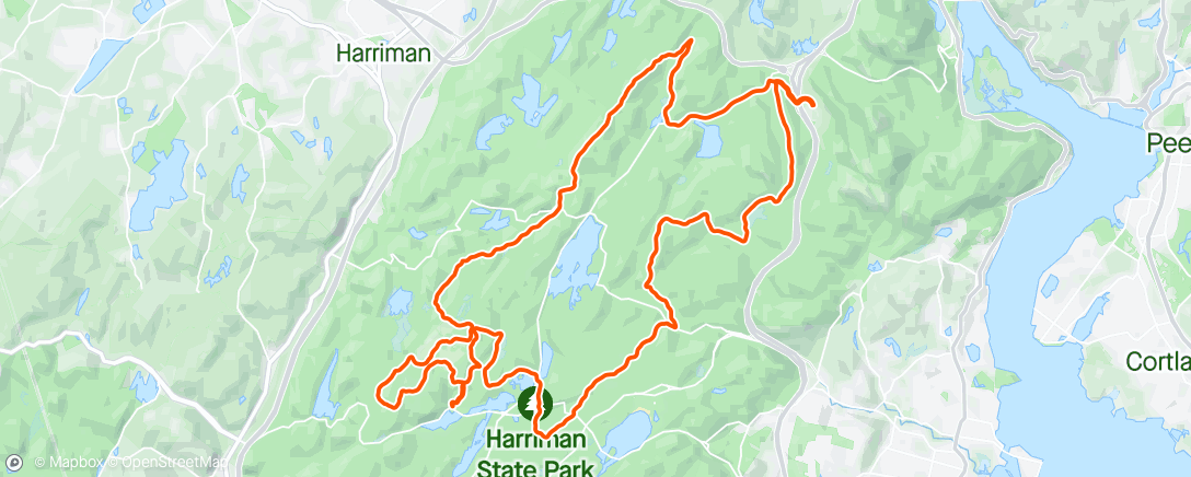 Map of the activity, Bear Mountain Trail Challenge 50k