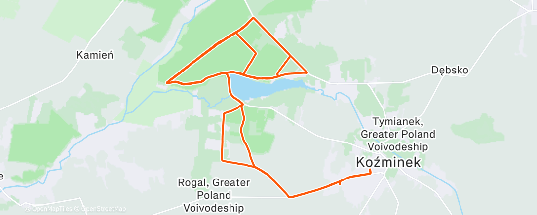 Map of the activity, Lunch Ride