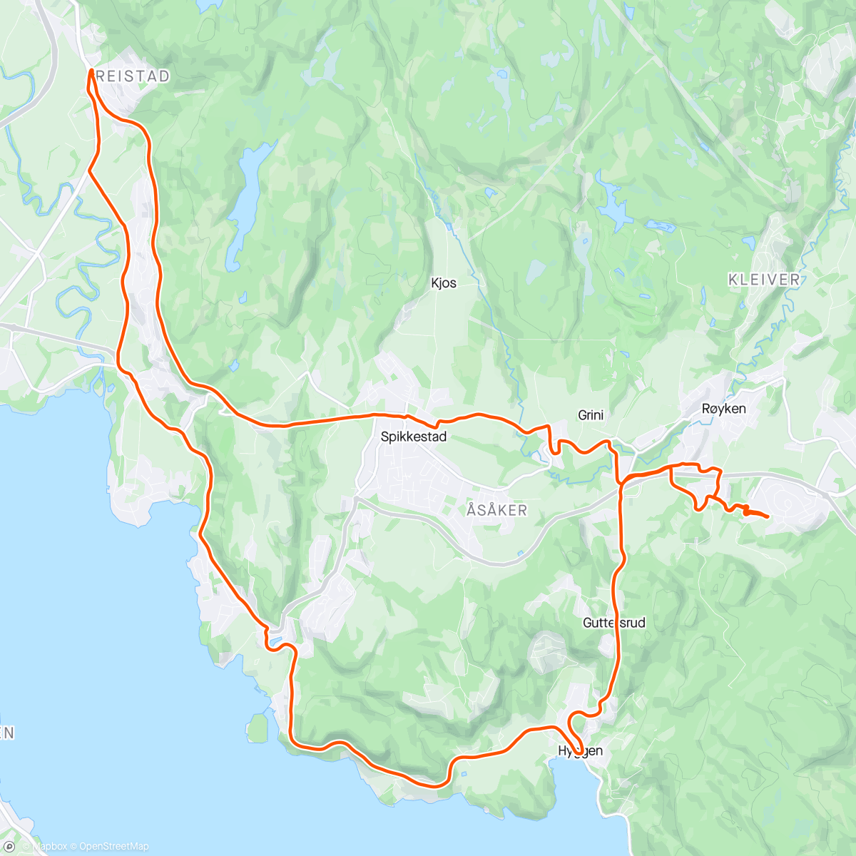 Map of the activity, Gamle Drammensjernbanen