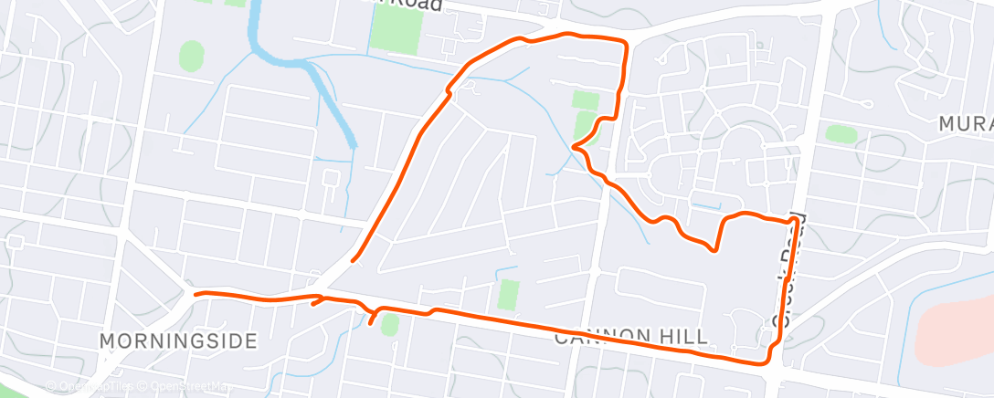 Map of the activity, Morning Walk