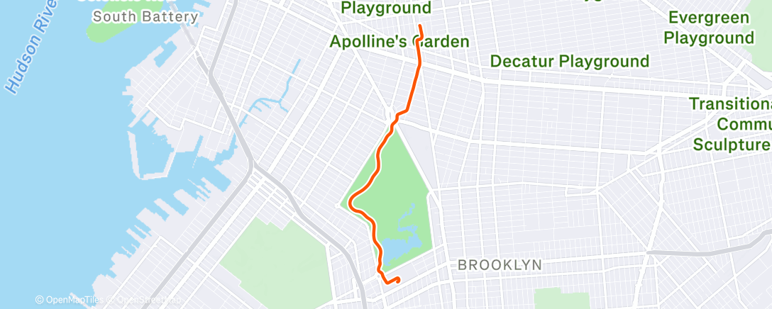 Карта физической активности (Lunch Ride)