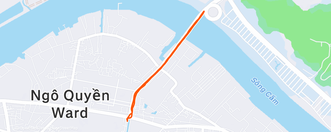 Map of the activity, Night Run