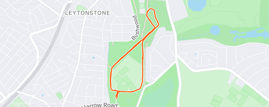 Map of the activity, #parkrun after another week out with a head cold 🥶