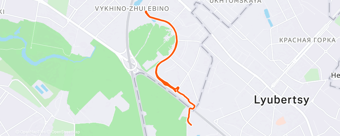 Map of the activity, Ночной забег