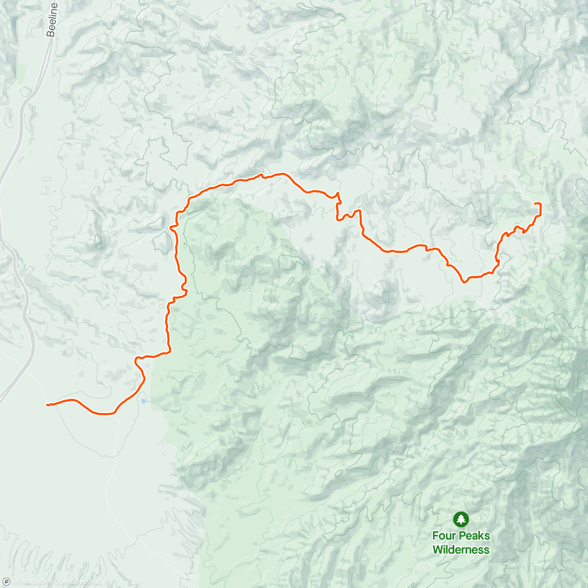 Map of the activity, Four Peaks