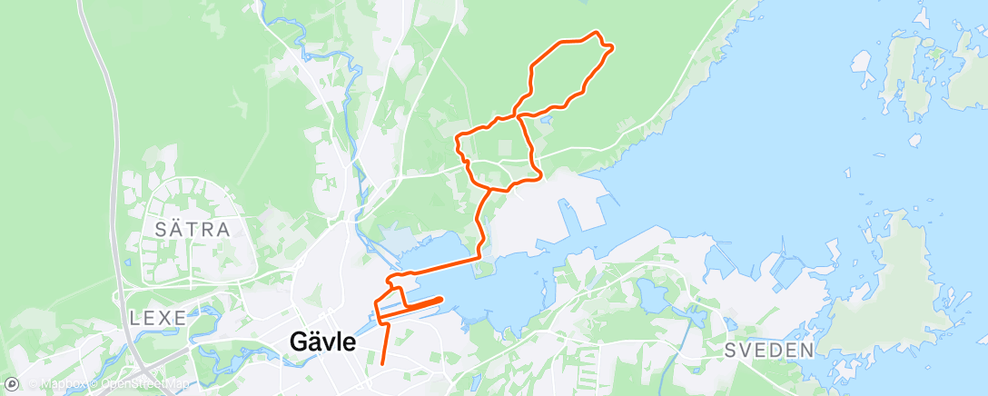Map of the activity, Evening Run