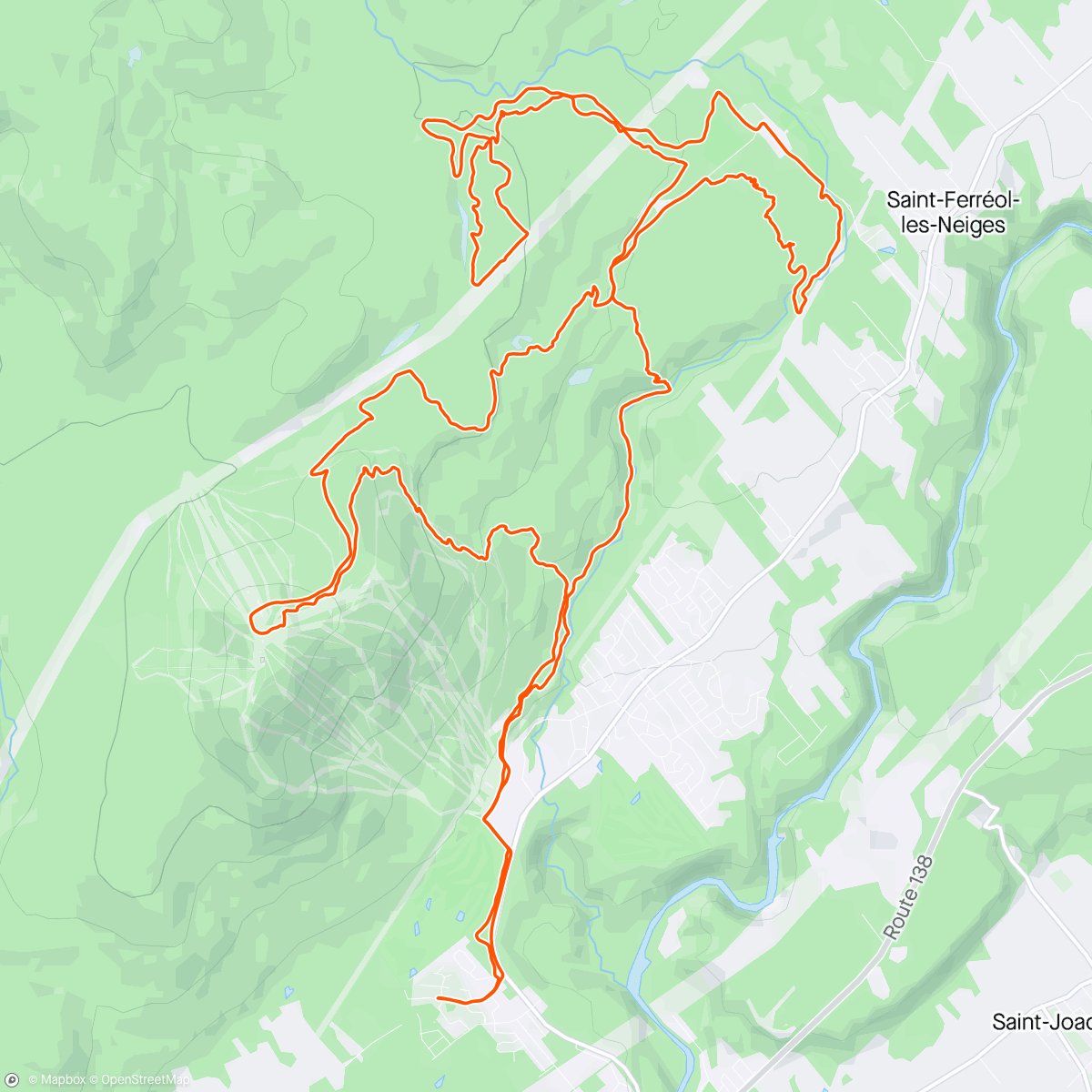 Mapa da atividade, Morning Mountain Bike Ride avec Math