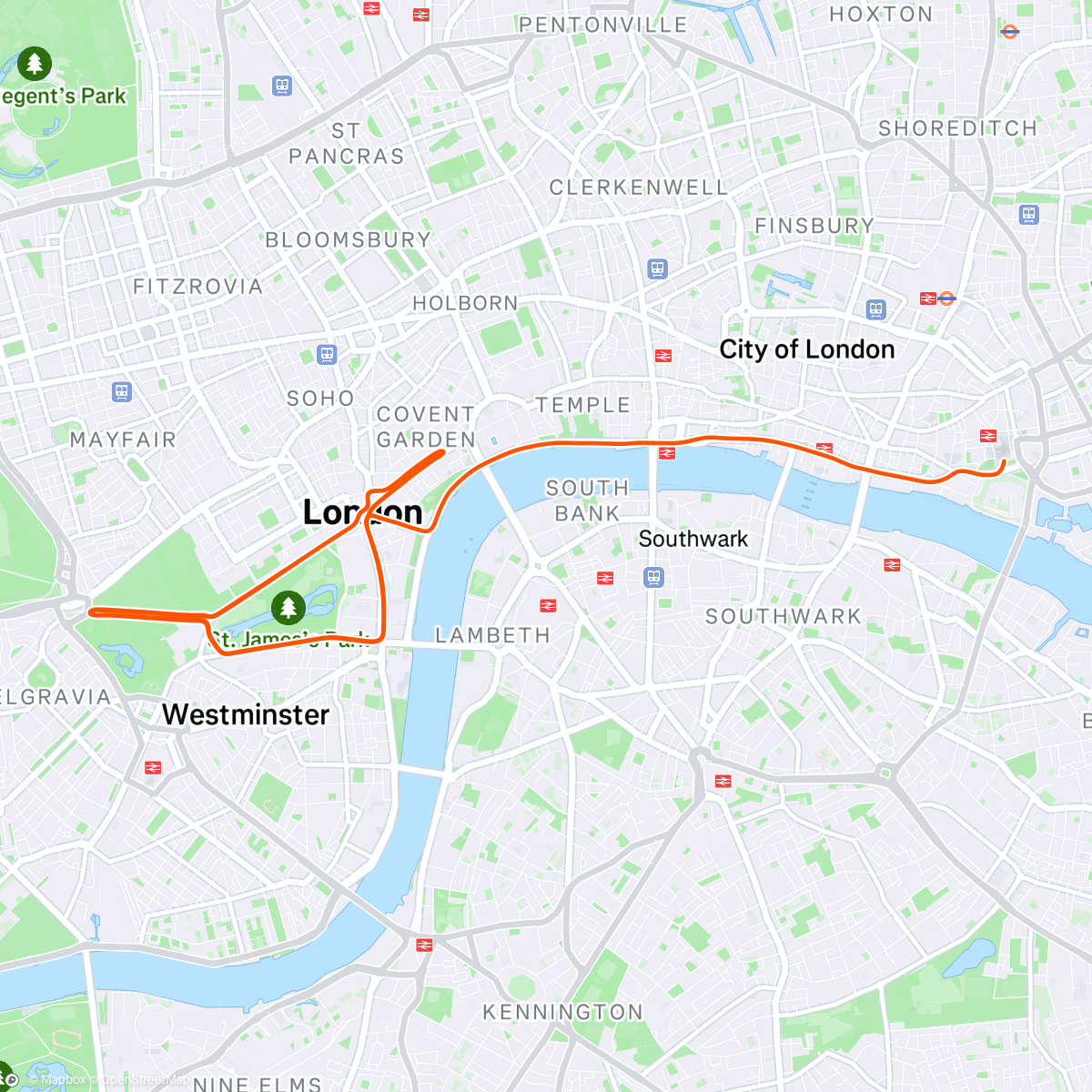 Map of the activity, Zwift - Group Ride: Roll with Castelli  (C) on Classique Reverse in London