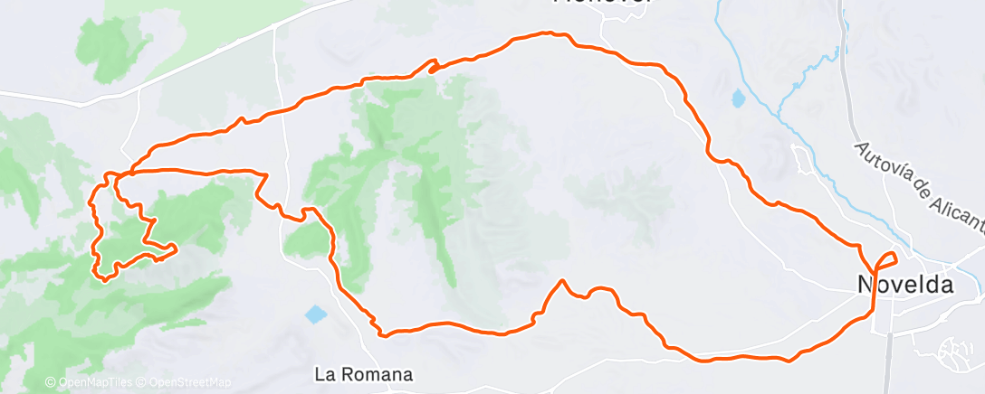 Map of the activity, Monte Coto