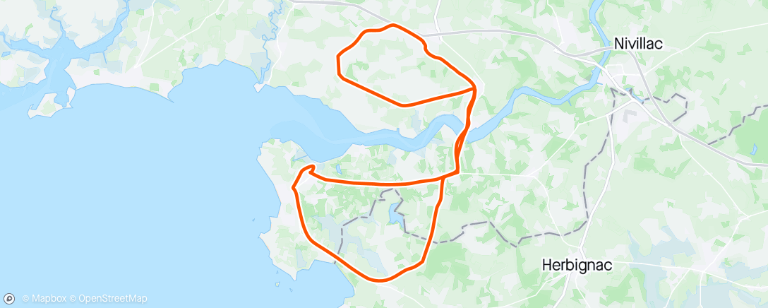 Map of the activity, Vélo le matin