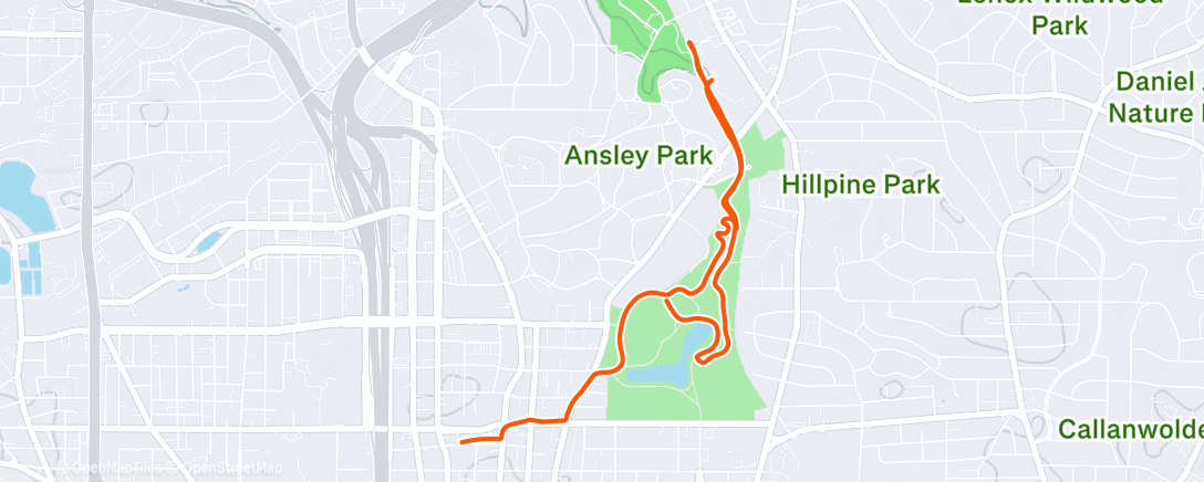 Map of the activity, Lunch Run