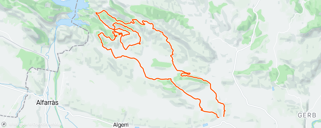Mapa de la actividad, (CastelloFarfanyaCervoles)Trail