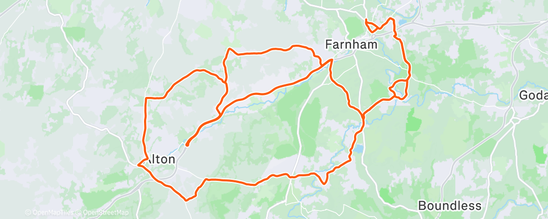 Map of the activity, Lunch Ride