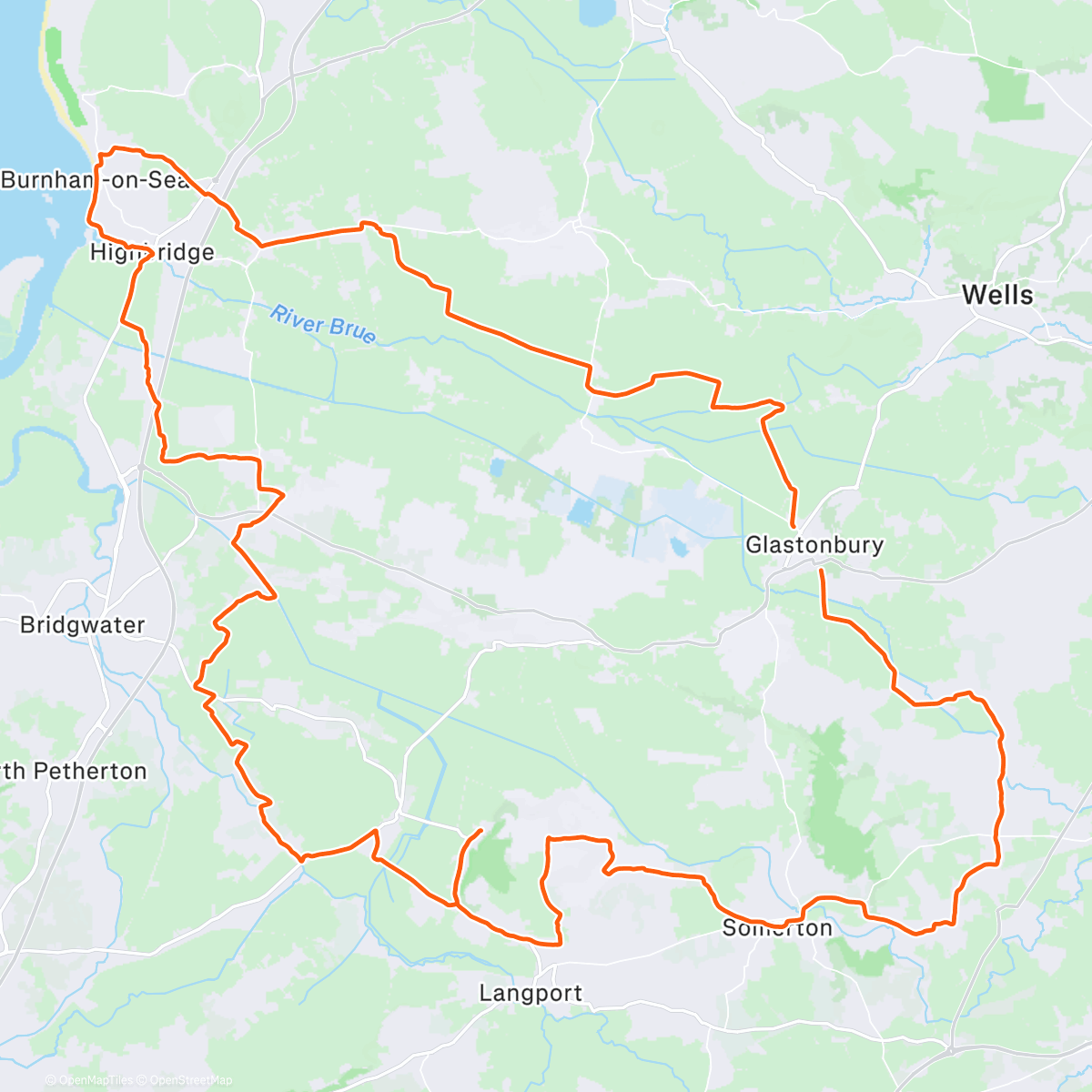 Карта физической активности (Gravel Bike - MCC Sunset Loop)