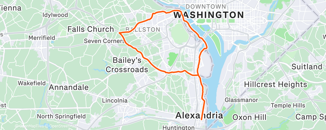 Map of the activity, Afternoon Ride