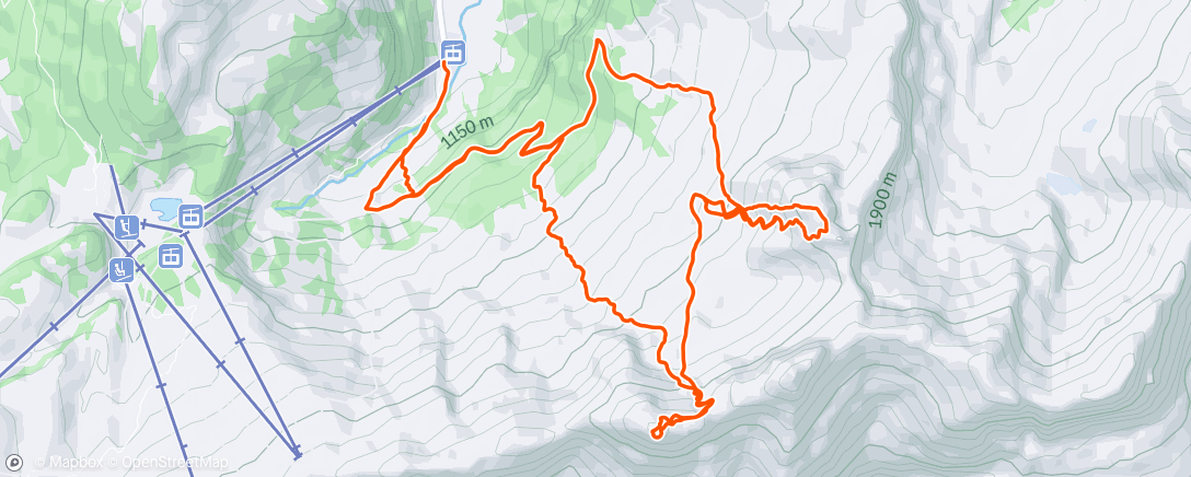 Map of the activity, Lunch Backcountry Ski