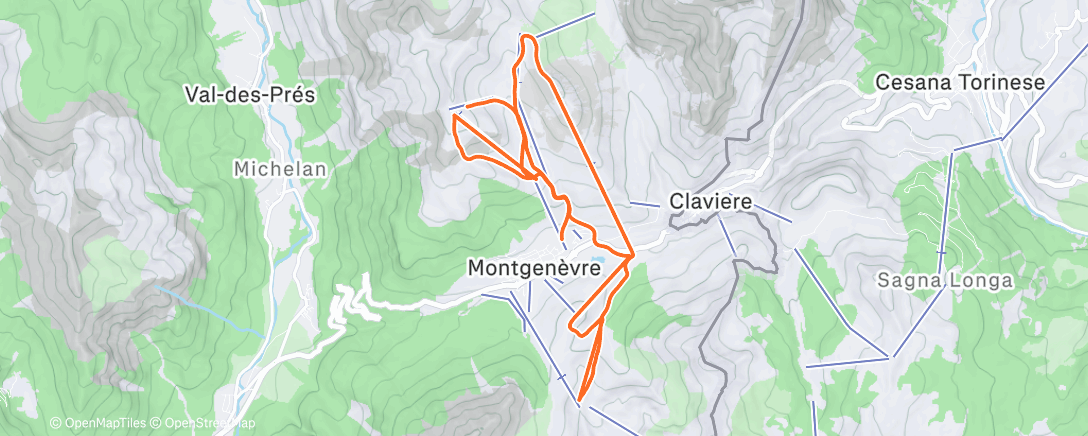 Map of the activity, Promenade digestive