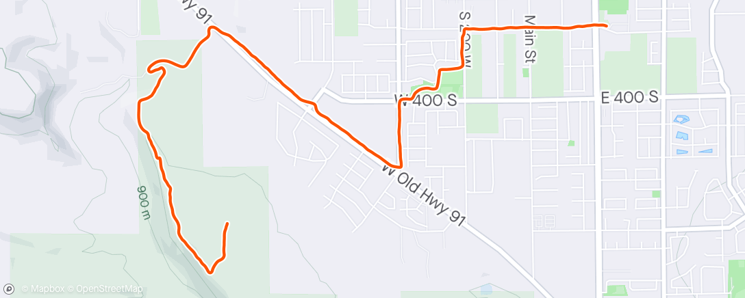 Map of the activity, Half the ride