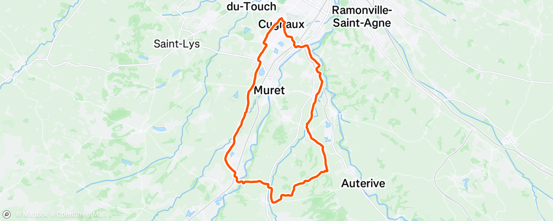 Map of the activity, Sortie vélo dans l'après-midi