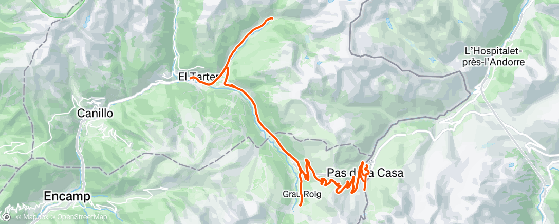 Map of the activity, Pre Clásica Andorra 🇦🇩