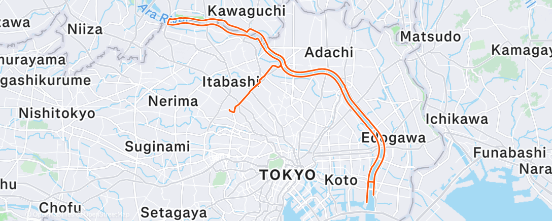 Map of the activity, Morning Ride