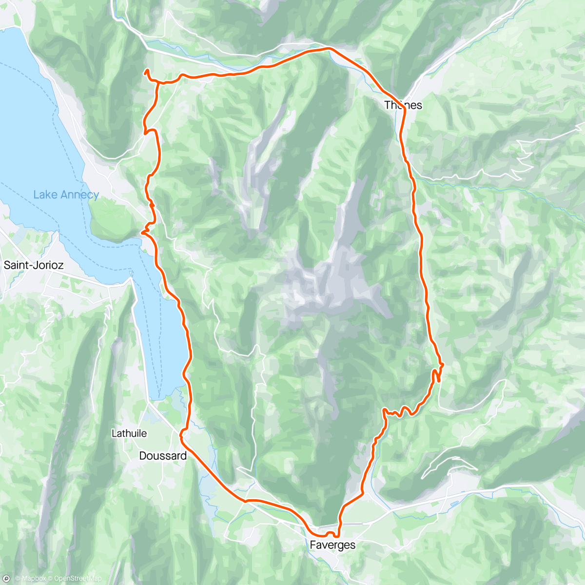 Map of the activity, Circumnavigating La Tournette 🏔️🚵🏾‍♂️🫶🏾