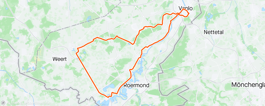 アクティビティ「Rondje Nederweert-Eind」の地図