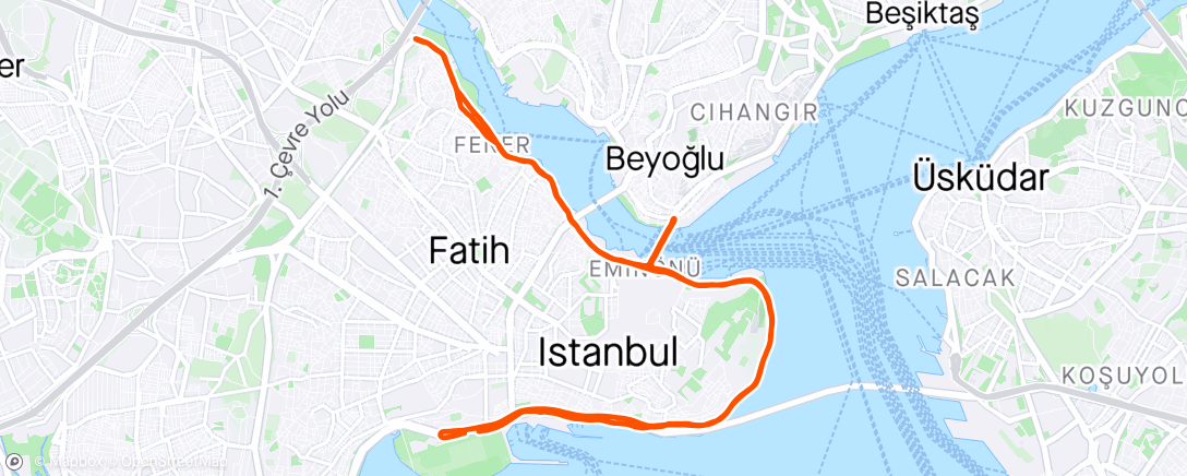 Map of the activity, Istanbul HM
