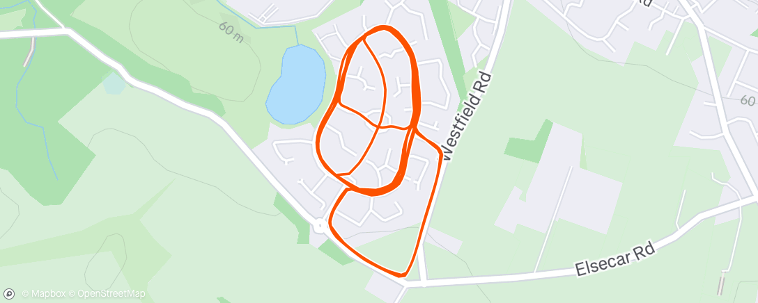 Map of the activity, Afternoon Run