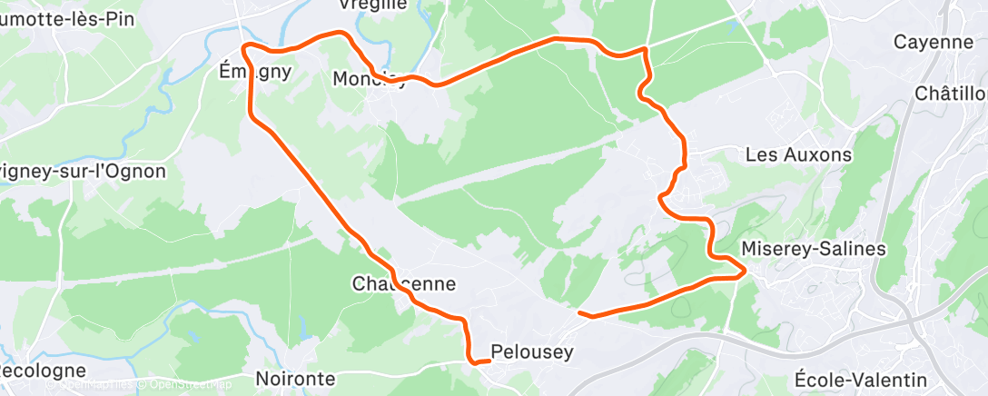 Map of the activity, 😴😴 Après 3 jours de course