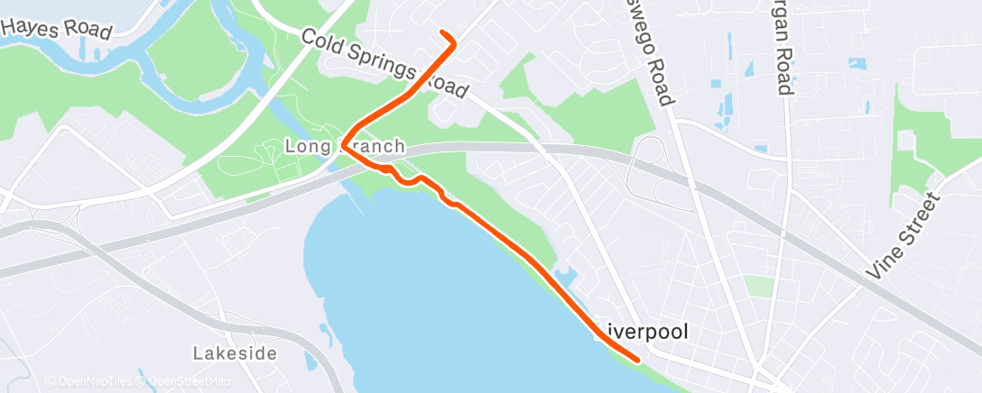 Map of the activity, Morning Run