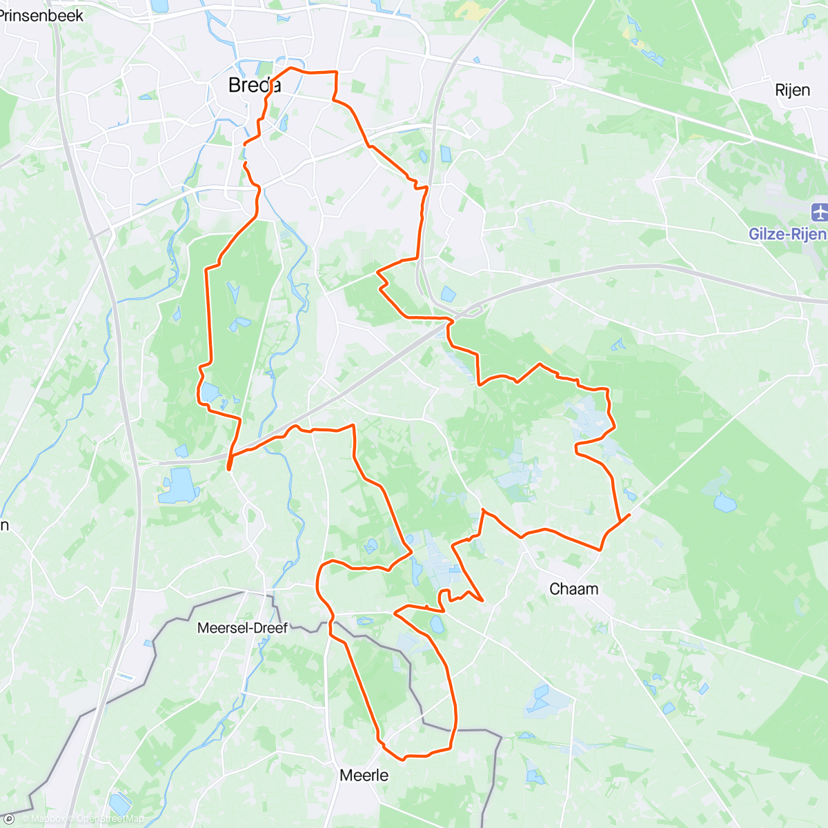 Map of the activity, Gravel Breda