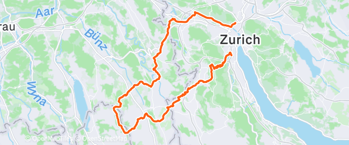 Route map of Hitzkirch Loop