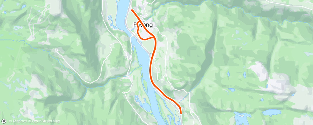 Map of the activity, Rulleski blant snøfillene