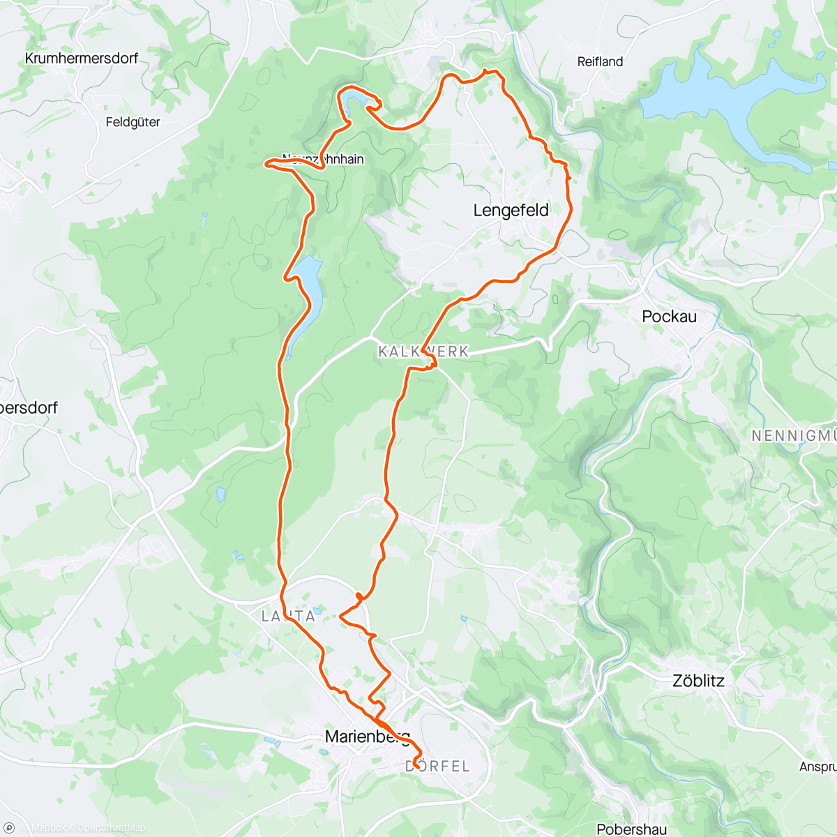 Map of the activity, Rund um Lengefeld