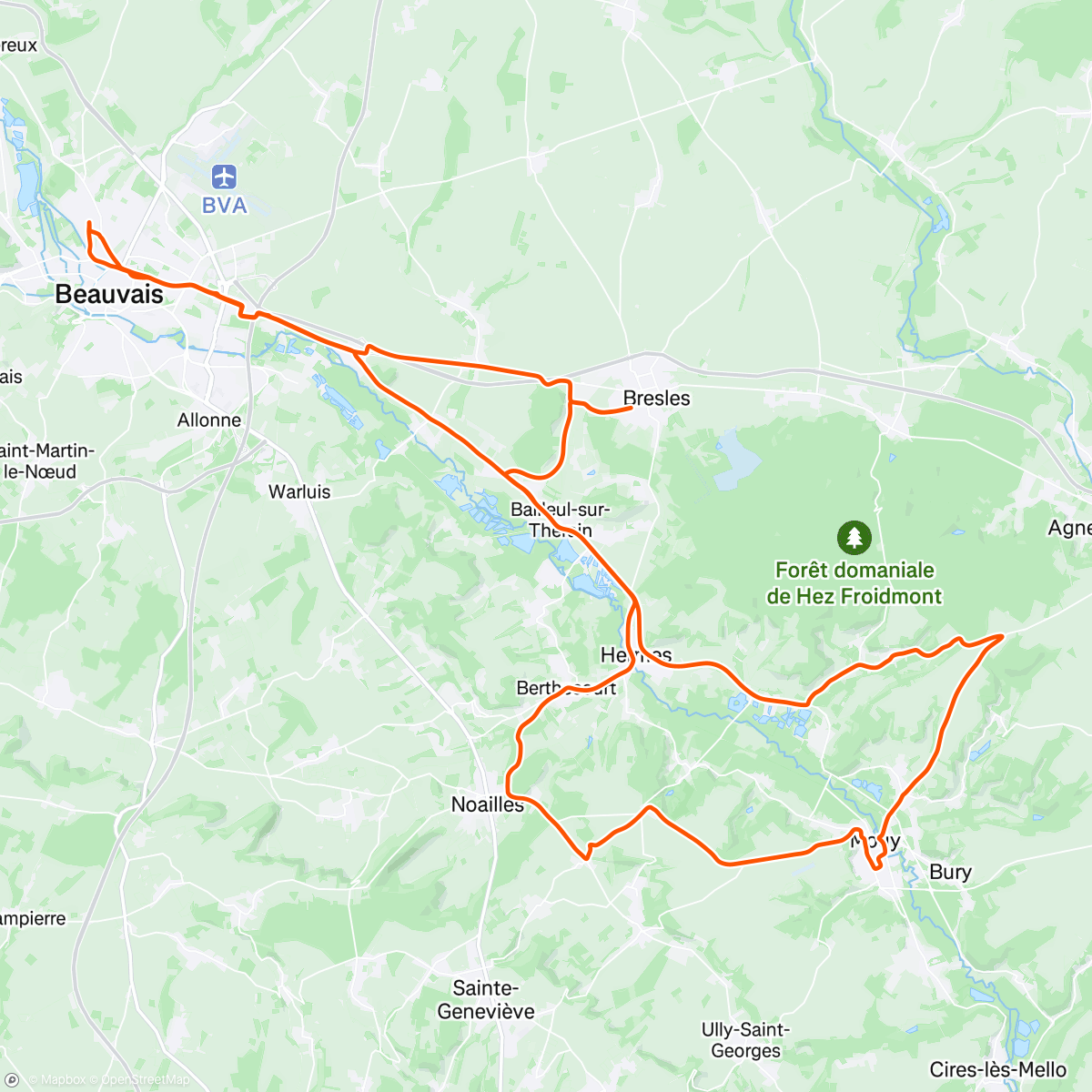 Map of the activity, Blabla ride ++ avec Cloclo et Benny