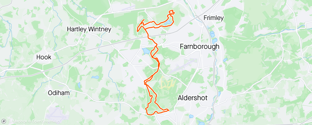 Map of the activity, Sunday ride - first in a while!