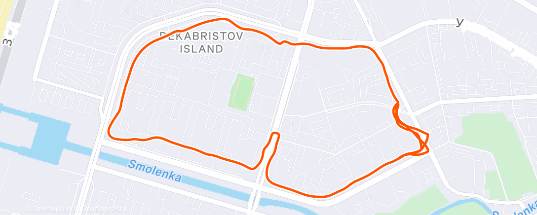 Map of the activity, Lunch Run