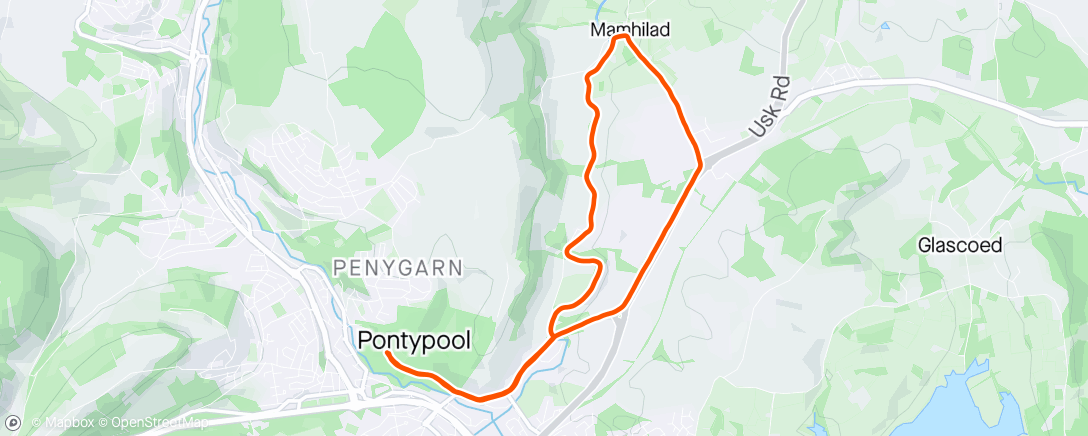 Map of the activity, Pontypool 10K
