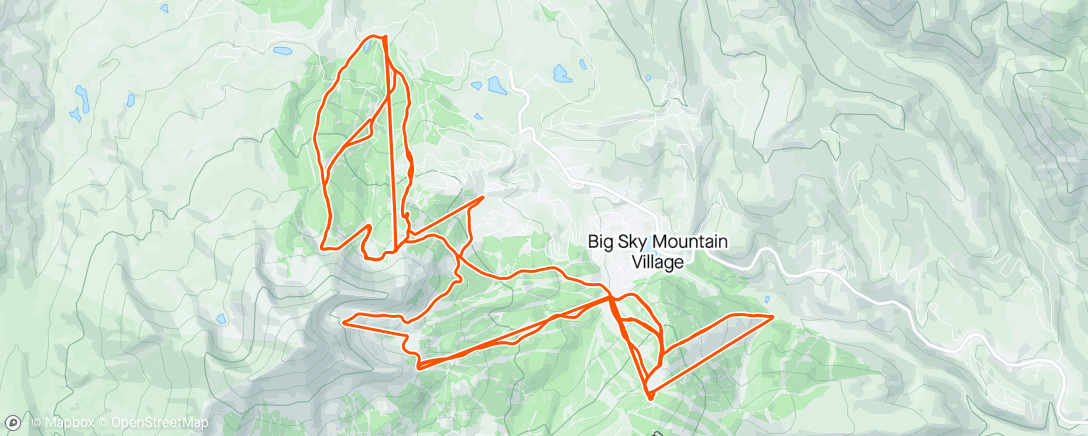 Map of the activity, Final Big Sky Day!