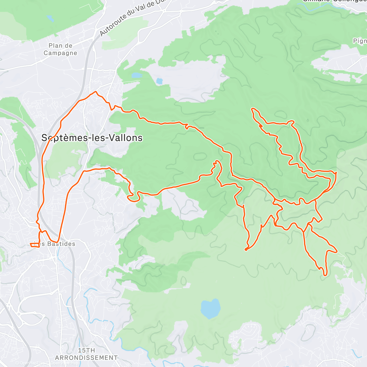 Map of the activity, L'Étoile en solo mais dans le dur physiquement 🥵
