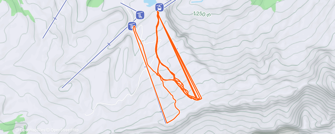 Map of the activity, Ski with son