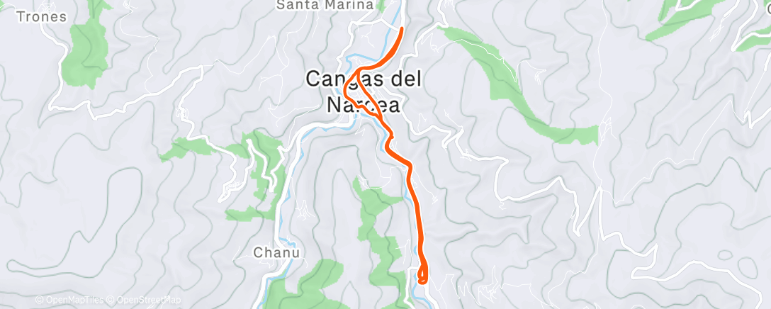 Карта физической активности (Carrera de noche)